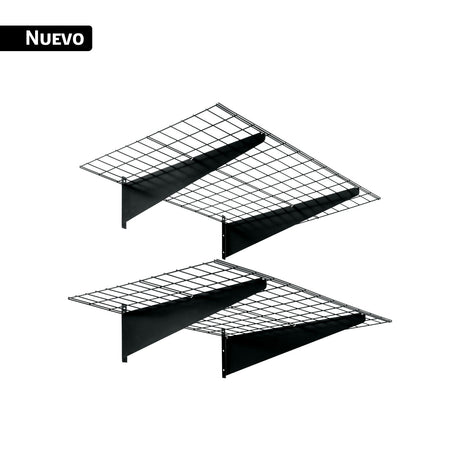 Juego de 2 repisas metálicas de 46 x 122 cm, Fiero