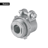 Conector recto 3/8' para tubo flexible metálico, Volteck
