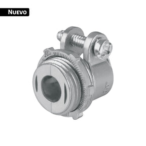 Conector recto 3/8' para tubo flexible metálico, Volteck