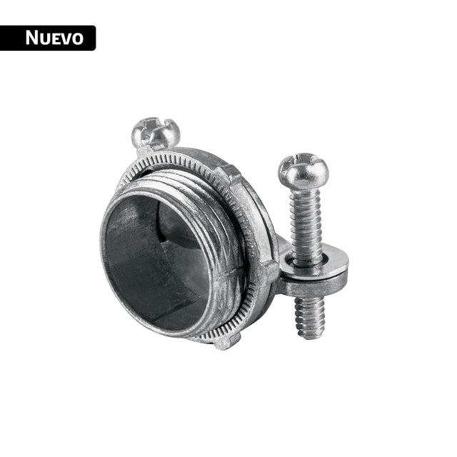 Conector recto 3/4' para cable de uso rudo, Volteck