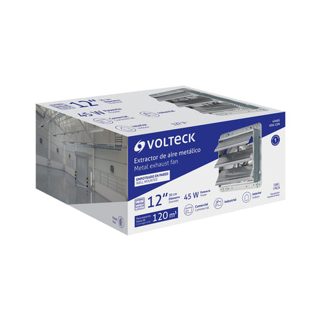 Extractor de aire de 12', metálico, Volteck