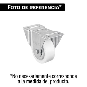 Rodaja de polietileno 4' placa fija con balero, Fiero