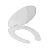 Asiento alargado ligero para WC, abierto, blanco, Basic
