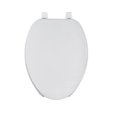 Asiento alargado ligero para WC, abierto, blanco, Basic