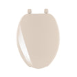 Asiento alargado ligero para WC, abierto, hueso, Basic