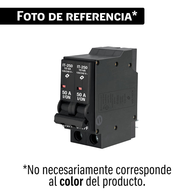 Interruptor de 2 polos 63 A para riel DIN, Volteck