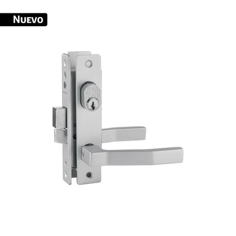 Cerradura para perfil de aluminio, llave-llave, natural