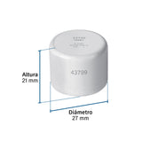 Tapón hembra de PVC 1/2', Foset