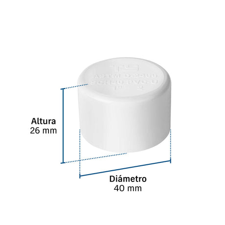 Tapón hembra de PVC 1', Foset