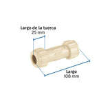 Cople de compresión PVC de 1/2', Foset