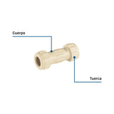 Cople de compresión PVC de 3/4', Foset