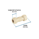 Cople de compresión PVC de 3/4', Foset
