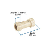 Cople de compresión PVC de 1', Foset