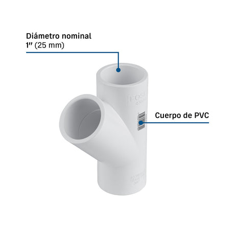Yee sencilla de PVC 1', Foset