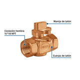 Válvula de banqueta 1/2' para candado, Foset