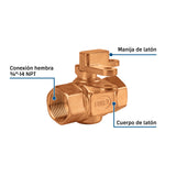 Válvula de banqueta 3/4' para candado, Foset