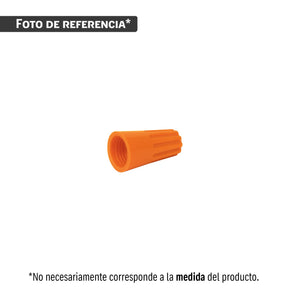 Bolsa con 10 capuchones para cable calibre 16 A 14 AWG, Volteck