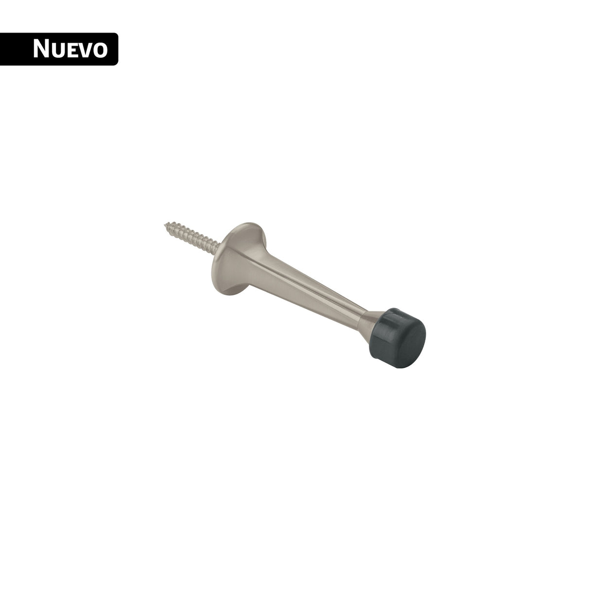 Tope recto para puerta, acabado níquel satín, Hermex
