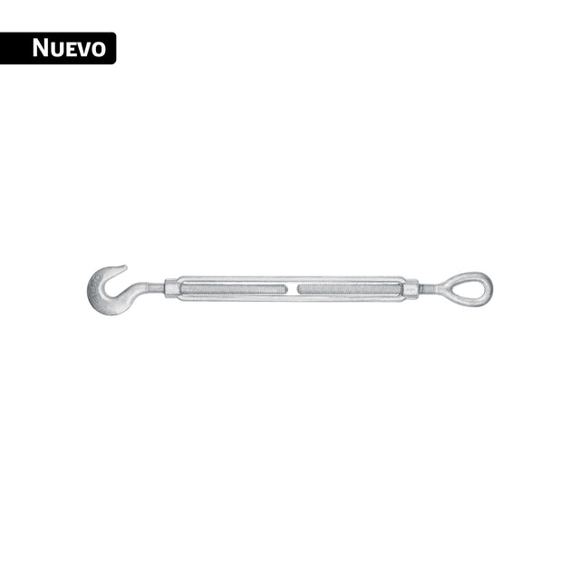 Tensor forjado 5/8 x 12' ojo - gancho, galvanizado, Fiero