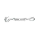 Tensor forjado 3/4 x 6' ojo - gancho, galvanizado, Fiero