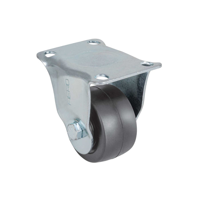 Rodaja hule 2-1/2' placa fija con buje, carga 50 kg, Fiero