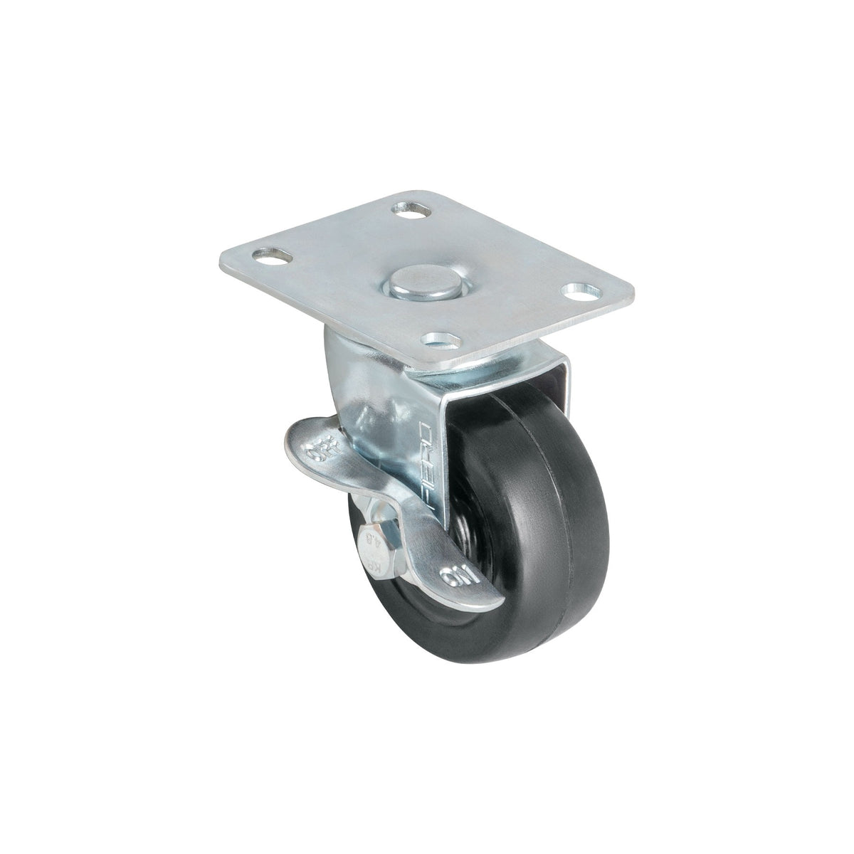 Rodaja hule 2', placa giratoria con freno, buje, 25 kg