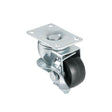 Rodaja hule 2-1/2', placa giratoria con freno, buje, 50 kg