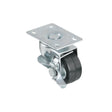 Rodaja hule 2-1/2', placa giratoria con freno, balero, 50 kg