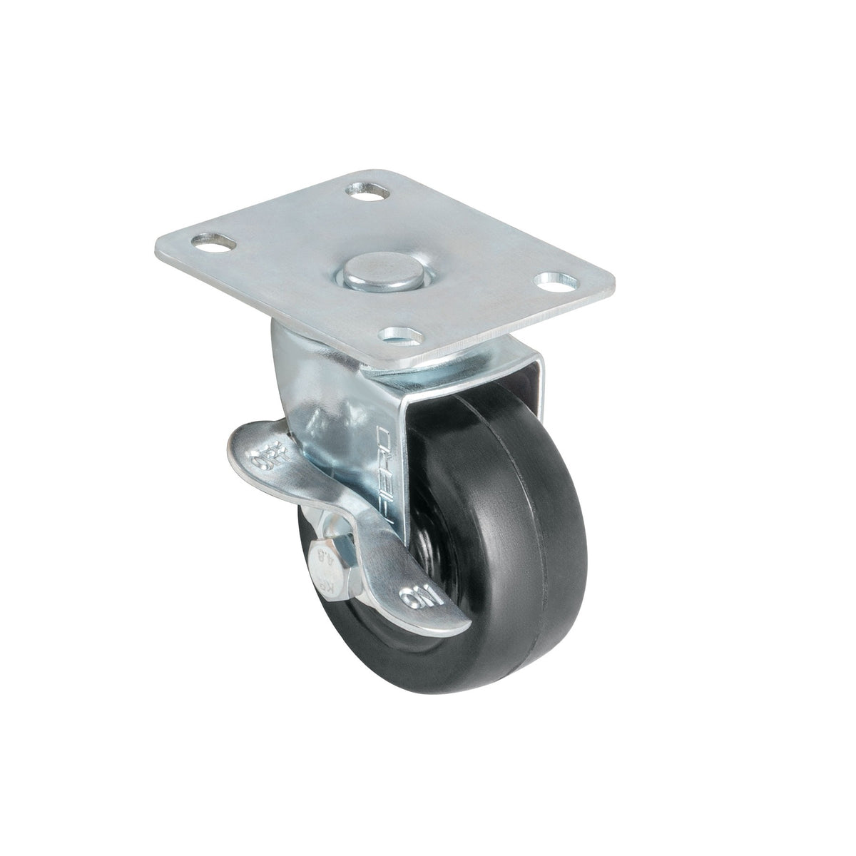 Rodaja hule 3', placa giratoria con freno, balero, 60 kg