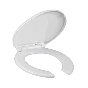 Asiento redondo para WC, cierre lento, abierto, blanco, Element