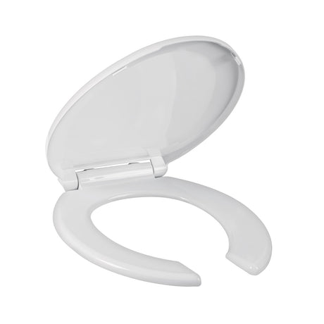 Asiento redondo para WC, cierre lento, abierto, blanco, Element