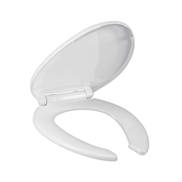 Asiento alargado para WC, cierre lento, abierto, blanco, Element