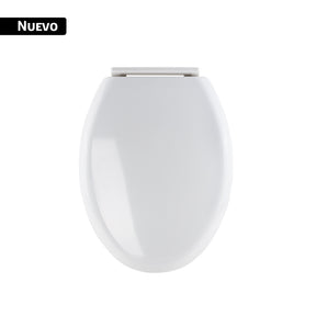 Asiento alargado para WC, cierre lento, abierto, hueso, Element