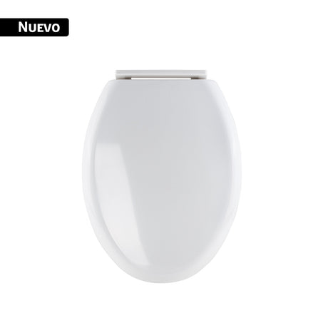 Asiento alargado para WC, cierre lento, abierto, hueso, Element
