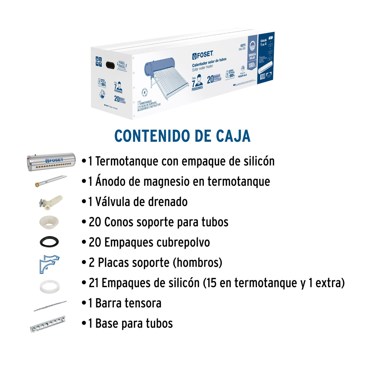 Base para Termotanque para Calentador Solar CALE-20S, Foset