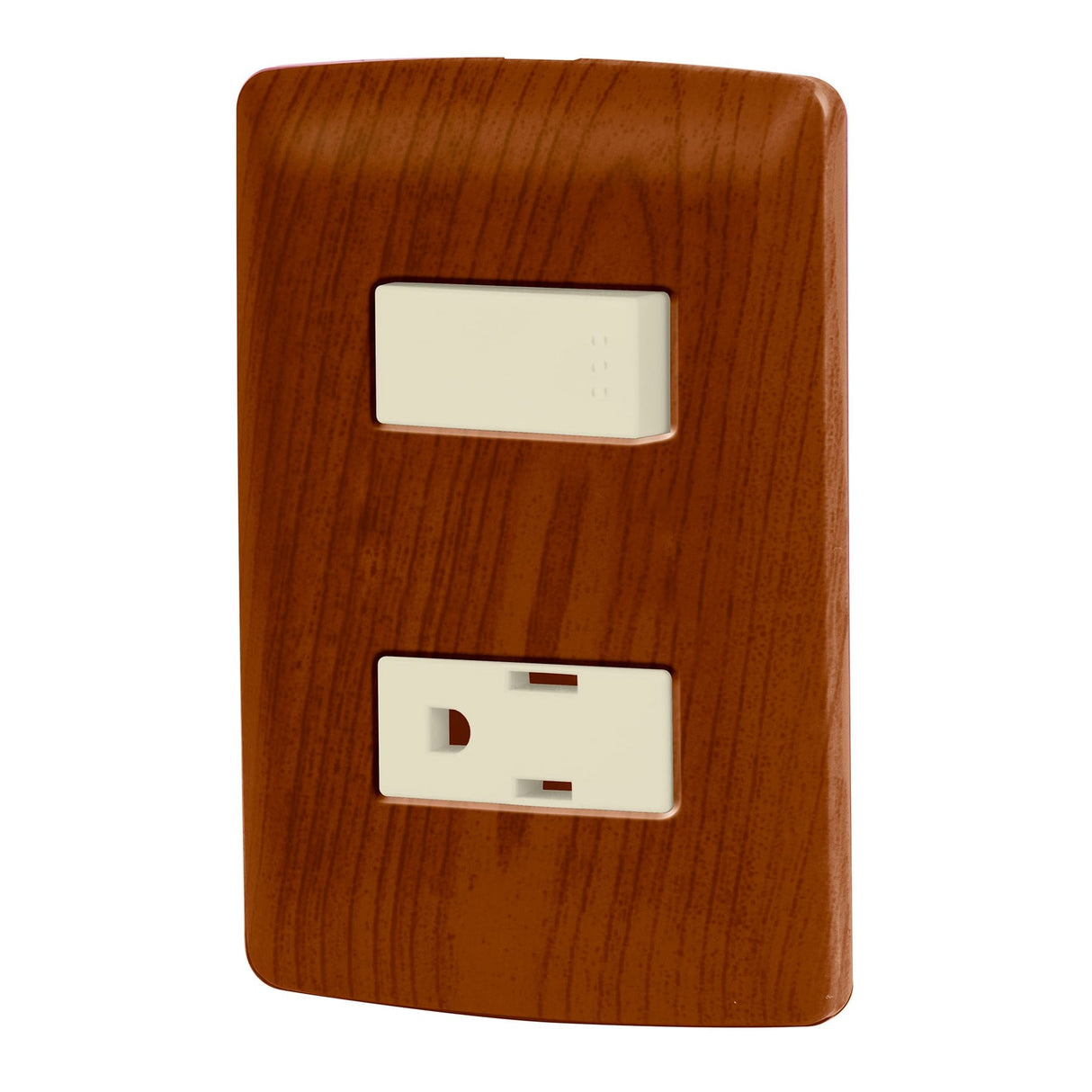 Placa Armada Contacto E Interruptor, Madera, Linea Italiana