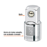 Adaptador para Matraca de Cuadro 3/8' a Cuadro 1/2', Truper