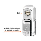 Adaptador para Matraca de Cuadro 1/4' a Cuadro 3/8', Truper