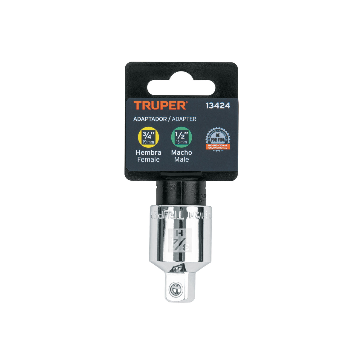 Adaptador para Matraca de Cuadro 3/4' a Cuadro 1/2', Truper
