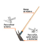 Azadón Dos Cuernos, Mango de Madera 54', Truper