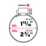 Bolsa con 5 Abrazaderas sin Fin #36, 1-13/16 - 2-3/4', Fiero