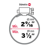 Bolsa con 5 Abrazaderas sin Fin #48, 2-9/16 - 3-1/2', Fiero