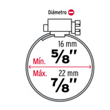 Bolsa con 10 Abrazaderas sin Fin # 8, 5/8 - 7/8', Fiero