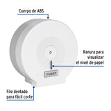 Portarrollo Junior de ABS, Blanco, Foset Basic