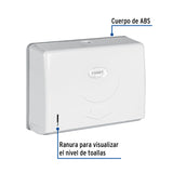 Dispensador Chico para Toallas de Papel, Blanco, Foset Basic