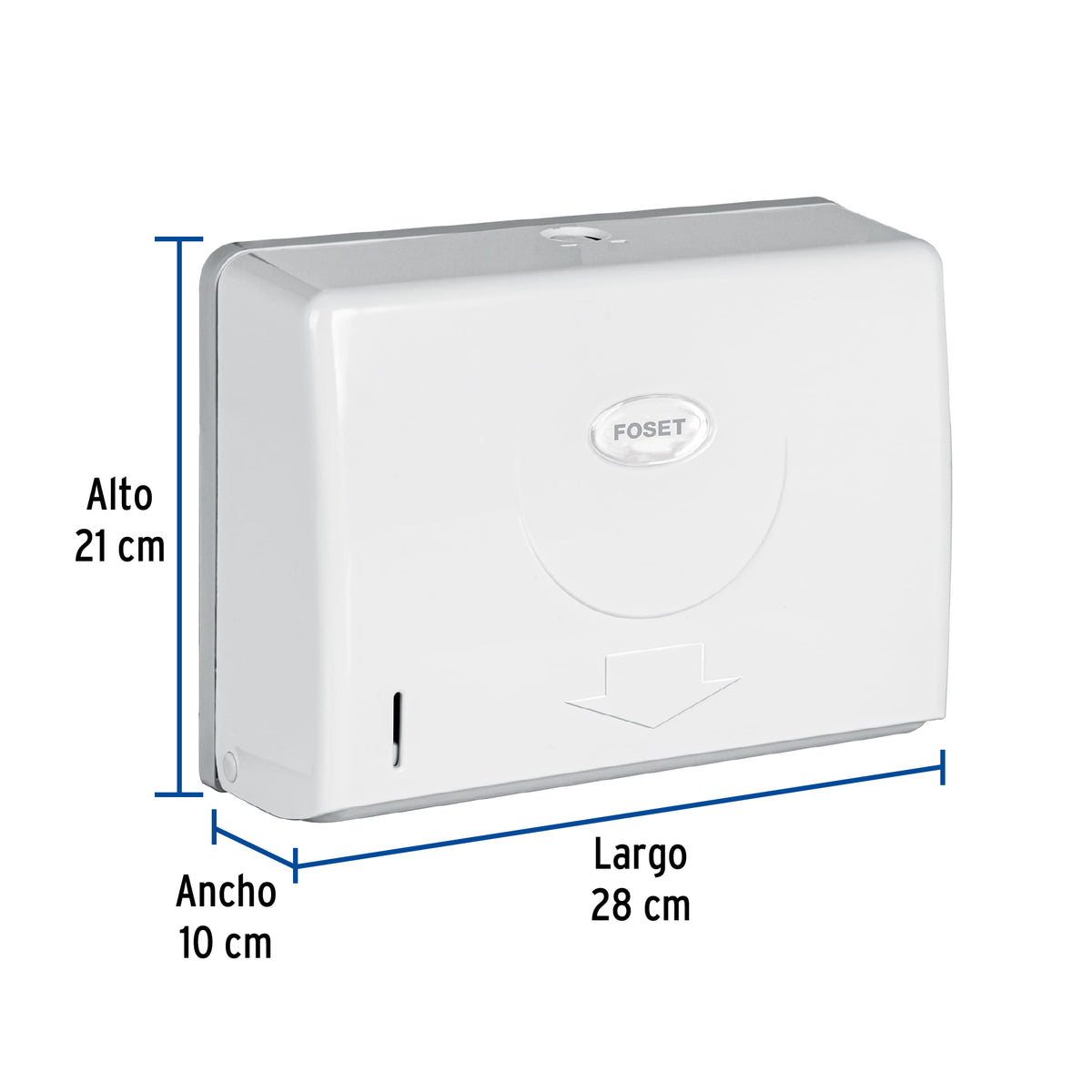 Dispensador Chico para Toallas de Papel, Blanco, Foset Basic