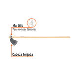 Azadón Córdoba No. 2 de 2.2 lb, Mango de Madera 54', Truper