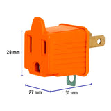 Bolsa con 2 Adaptadores 3 a 2 Naranjas, Volteck