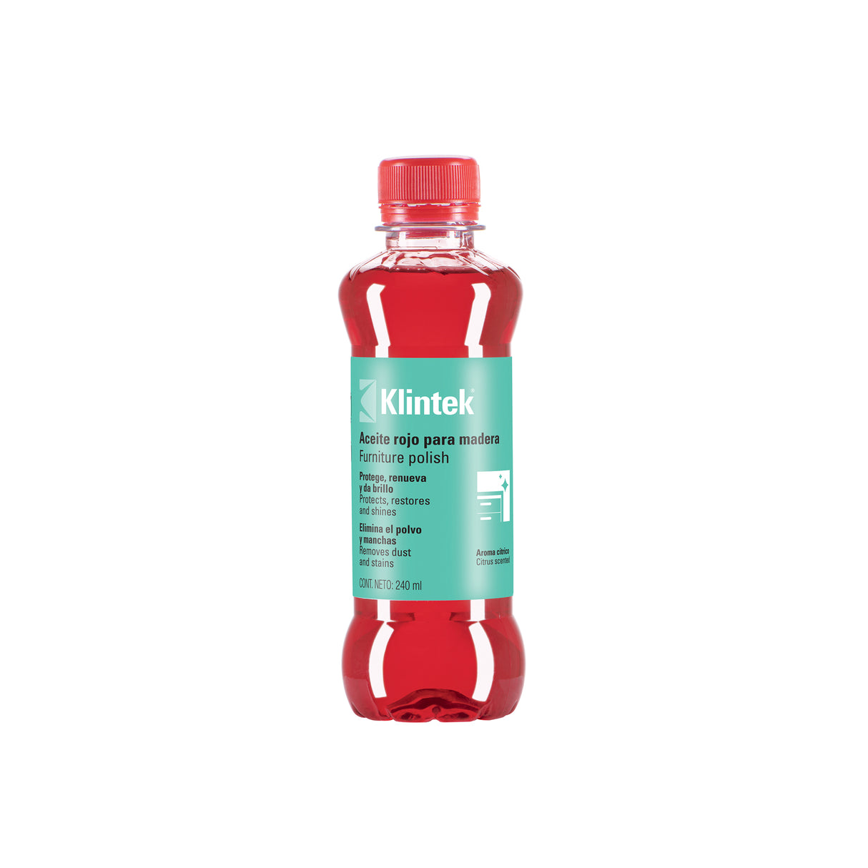 Aceite Rojo para Muebles, 240 ml, Klintek