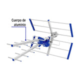 Antena Aérea para TV HD, 17 Elementos, Volteck